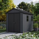 Newton Plus Apex Plastic Shed 7.5 × 9 ft Grey