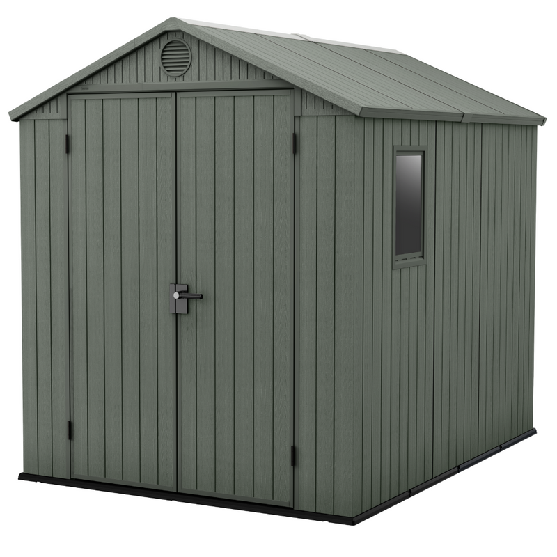Darwin 6x8ft (1.9m x 2.4m) Garden Shed - Green