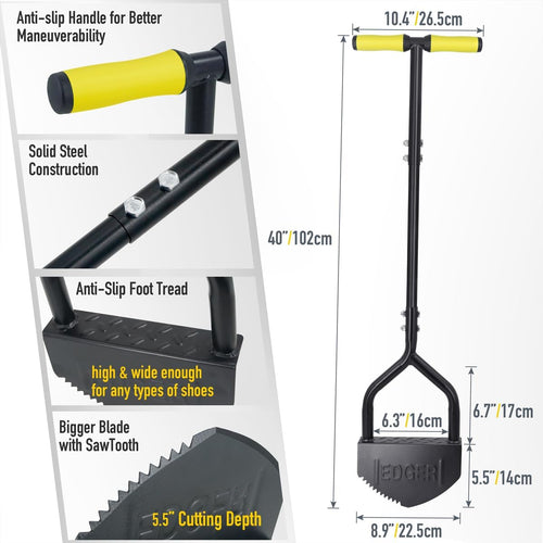 Manual Half-Moon Lawn Edger – Garden Border Cutting Tool