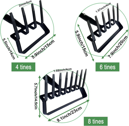 2-in-1 Garden Rake and Stirrup Hoe – Manual Weeding Cultivator