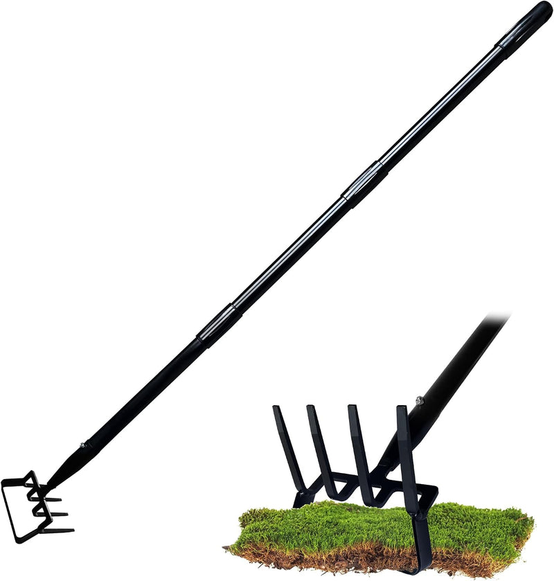 2-in-1 Garden Rake and Stirrup Hoe – Manual Weeding Cultivator