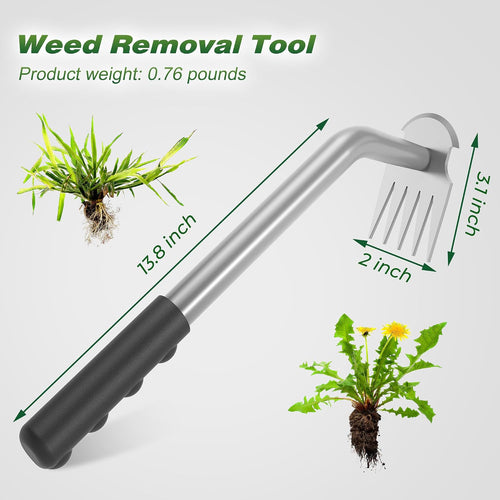 Tine Hand Weed Puller – Manganese Steel Head & Rubber Grip