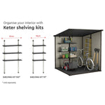 Manor Pent Outdoor Garden Storage Shed 6 × 6 ft Brown