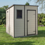 Manor Pent Outdoor Garden Storage Shed 6 × 6 ft Brown