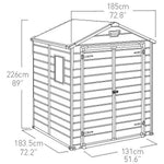 Manor Pent Outdoor Garden Storage Shed 6 × 6 ft Brown