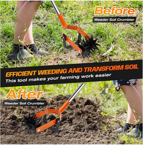 Rotary Garden Cultivator – Manual Soil Loosening and Weeding Tool